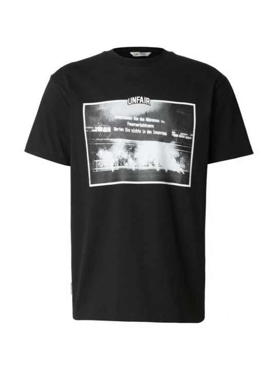 Foto van product Unfair Athletics Shirt 'Restriction' donkergrijs / zwart / wit