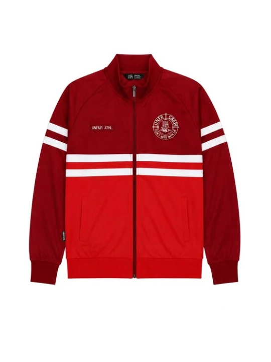 Foto van product Unfair Athletics Trainingsjack 'DMWU' rood / bourgogne / wit