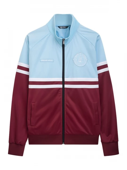 Foto van product Unfair Athletics Trainingsjack 'Tracktop' lichtblauw / bordeaux / wit