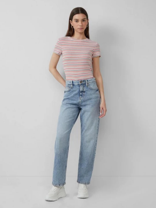Foto van product Uniseks jeans / loose fit / mid rise / straight leg / inch sizes QS blauw