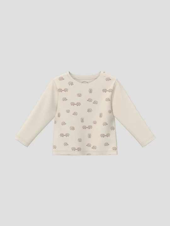 Foto van product Uniseks katoenen shirt met egelprint s.Oliver beżowy
