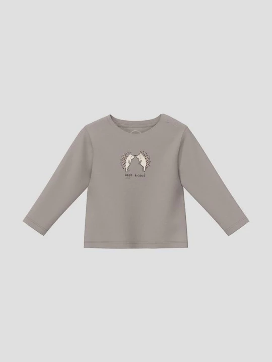 Foto van product Uniseks katoenen shirt met print op de voorkant s.Oliver grijs
