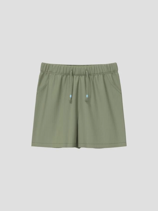 Foto van product Uniseks shorts van katoenen ribstof s.Oliver olijfgroen