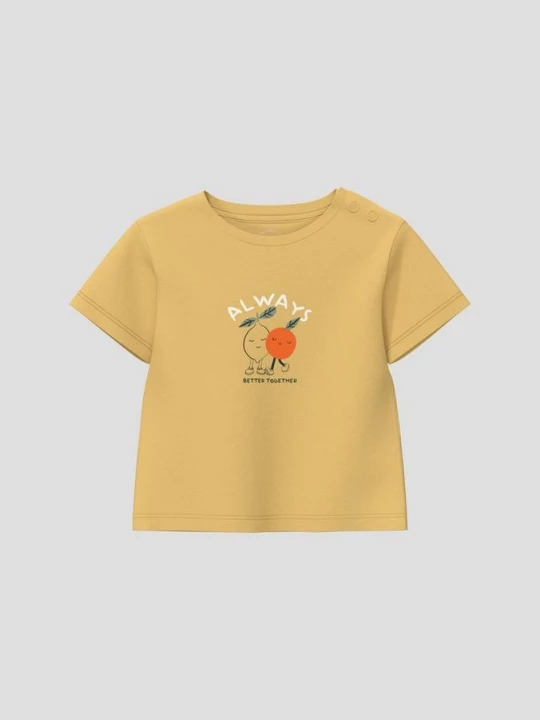 Foto van product Uniseks T-shirt met print op de voorkant s.Oliver geel