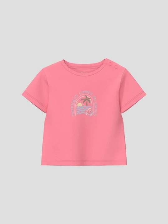 Foto van product Uniseks T-shirt met print op de voorkant s.Oliver roze