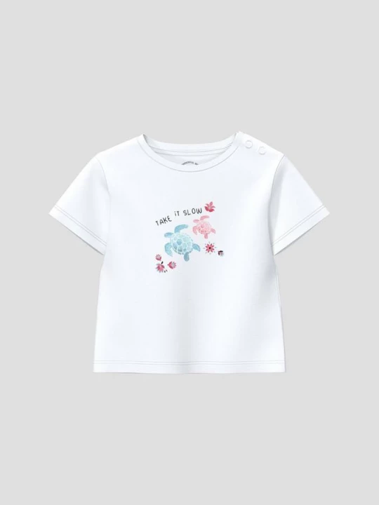 Foto van product Uniseks T-shirt met print op de voorkant s.Oliver wit