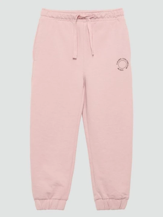 Foto van product Uniseks trainingsbroek van sweatstof met een klein printdetail s.Oliver roze