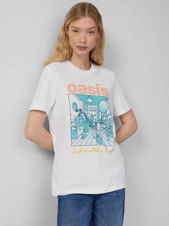 Foto van product Unisex Oasis® bandshirt QS wit