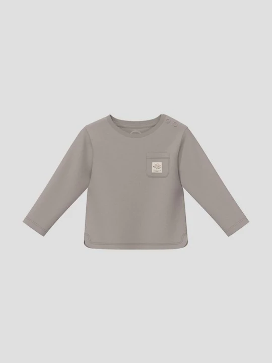 Foto van product Unisex overhemd met lange mouwen en borstzak s.Oliver grijs
