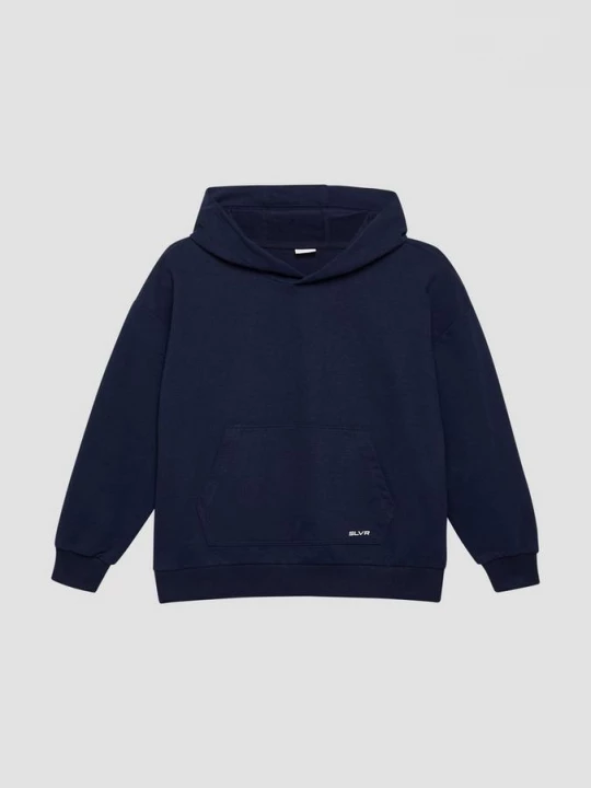 Foto van product Unisex oversized hoodie met kangoeroezakken en lettersprint s.Oliver blauw