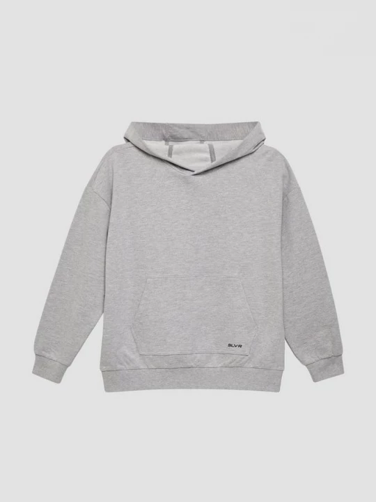 Foto van product Unisex oversized hoodie met kangoeroezakken en lettersprint s.Oliver grijs