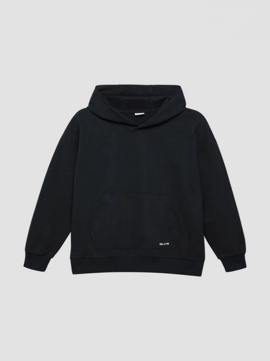 Foto van product Unisex oversized hoodie met kangoeroezakken en lettersprint s.Oliver zwart