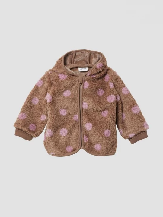 Foto van product Unisex pluche jas met capuchon s.Oliver bruin