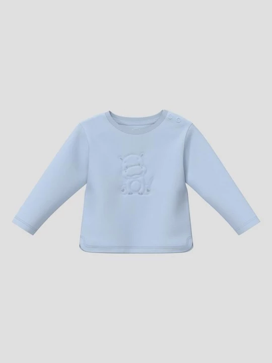 Foto van product Unisex shirt met lange mouwen en 3D-illustratie s.Oliver blauw
