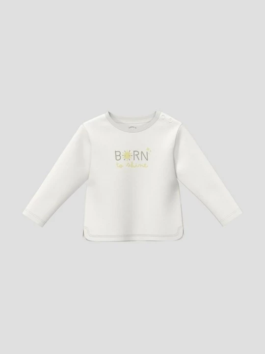 Foto van product Unisex shirt met lange mouwen en artwork s.Oliver crème