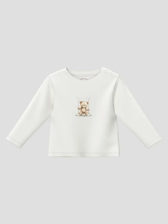Foto van product Unisex-shirt met lange mouwen en beertjesprint s.Oliver crème