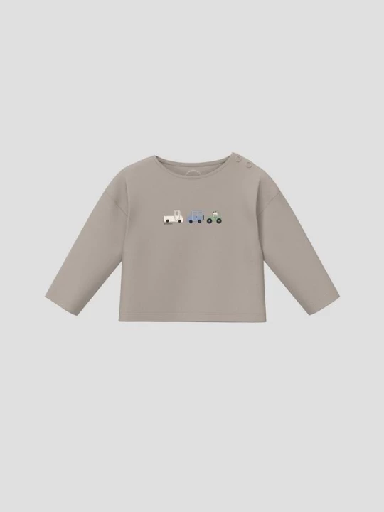 Foto van product Unisex shirt met lange mouwen en print in relaxte pasvorm s.Oliver beżowy