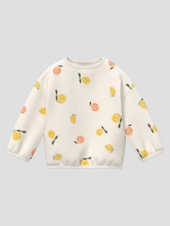 Foto van product Unisex sweatshirt in een losse pasvorm met een all-over print s.Oliver crème