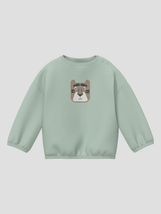 Foto van product Unisex-sweatshirt met applicatie in losse pasvorm s.Oliver groen