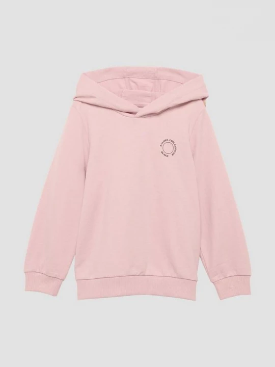 Foto van product Unisex sweatshirt met capuchon, geribde boorden en een klein printdetail s.Oliver roze