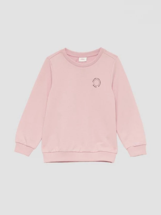 Foto van product Unisex sweatshirt met geribde boorden en een klein printdetail s.Oliver roze