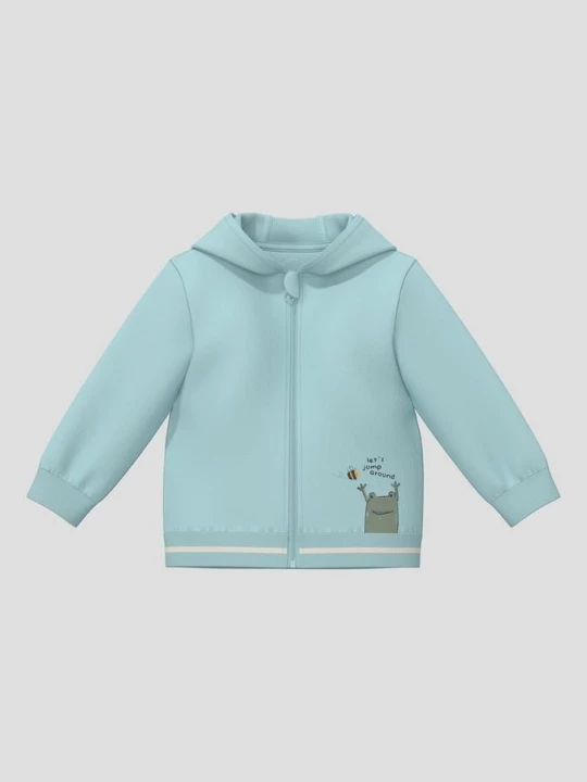 Foto van product Unisex sweatvest met capuchon en motief s.Oliver