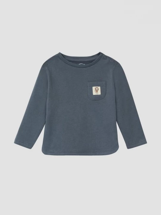 Foto van product Unisex T-shirt met borstzak en labelopdruk s.Oliver grijs
