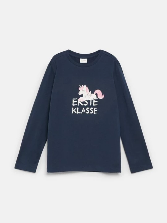 Foto van product Unisex T-shirt met opdruk op de voorkant s.Oliver blauw