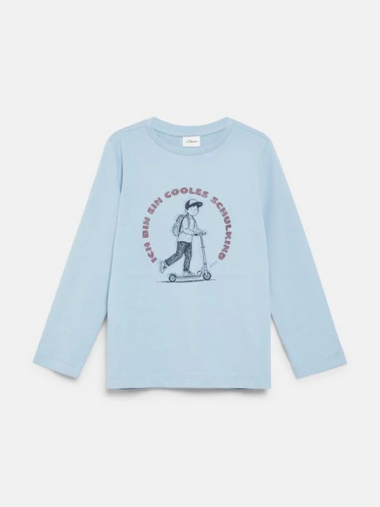 Foto van product Unisex T-shirt met opdruk op de voorkant s.Oliver blauw