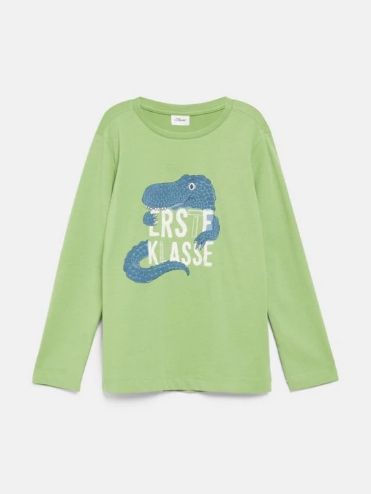 Foto van product Unisex T-shirt met opdruk op de voorkant s.Oliver groen