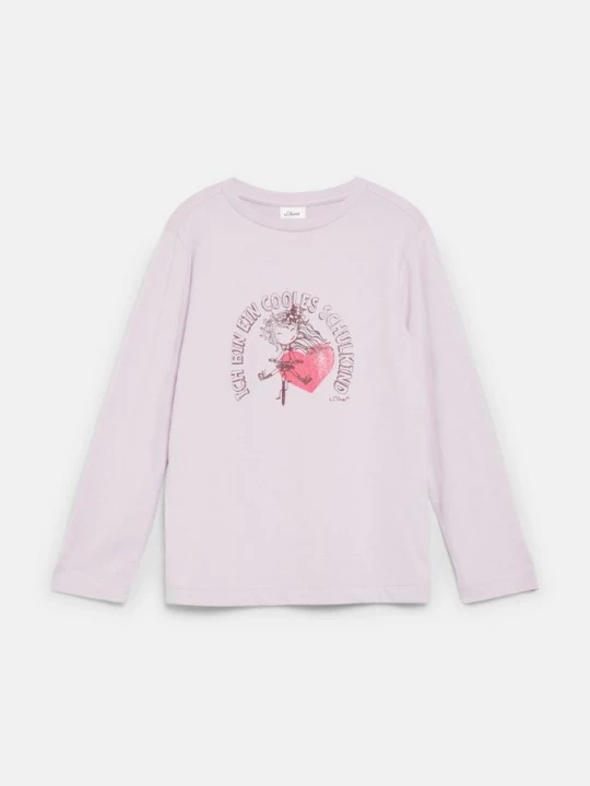 Foto van product Unisex T-shirt met opdruk op de voorkant s.Oliver roze