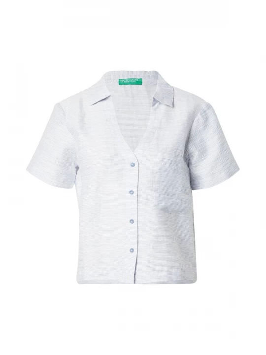 Foto van product UNITED COLORS OF BENETTON Blouse lichtblauw / wit