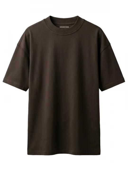 Foto van product UNORGANIZED BRAND Shirt 'SCHWERES COMFORT T15' donkerbruin