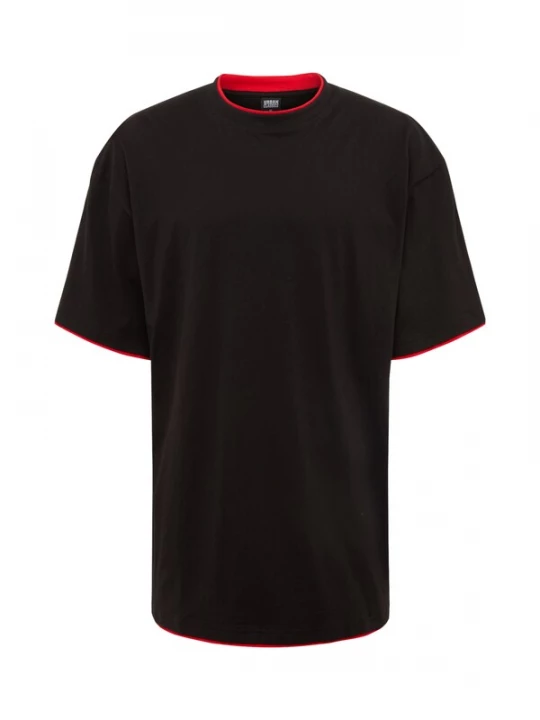 Foto van product Urban Classics Big & Tall Shirt rood / zwart