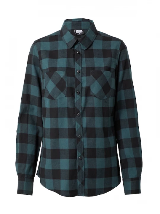 Foto van product Urban Classics Blouse cyaan blauw / zwart