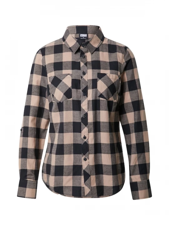 Foto van product Urban Classics Blouse donkerbeige / donkergrijs / zwart
