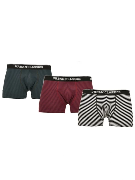 Foto van product Urban Classics Boxershorts beige / donkergroen / kersrood / zwart