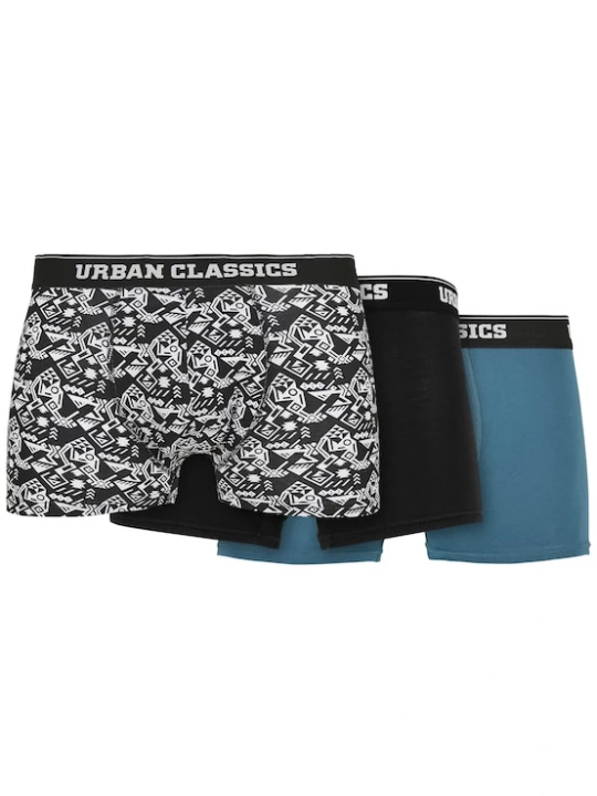 Foto van product Urban Classics Boxershorts cyaan blauw / zwart / wit