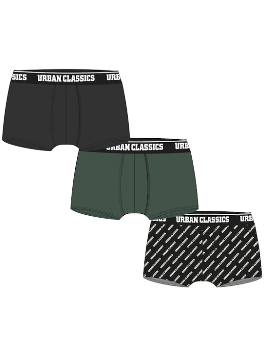 Foto van product Urban Classics Boxershorts donkergroen / zwart / wit
