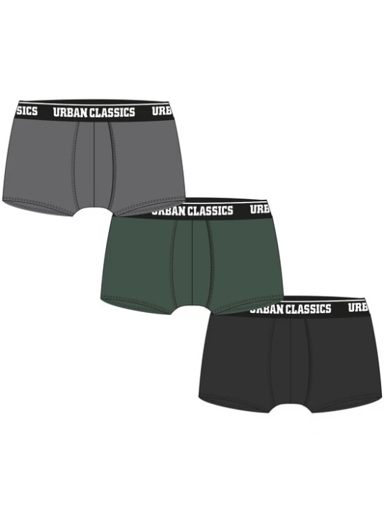 Foto van product Urban Classics Boxershorts lichtgrijs / donkergroen / zwart / wit