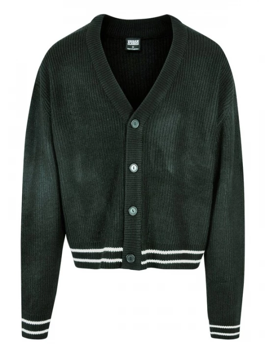 Foto van product Urban Classics Gebreid vest donkergroen / wit