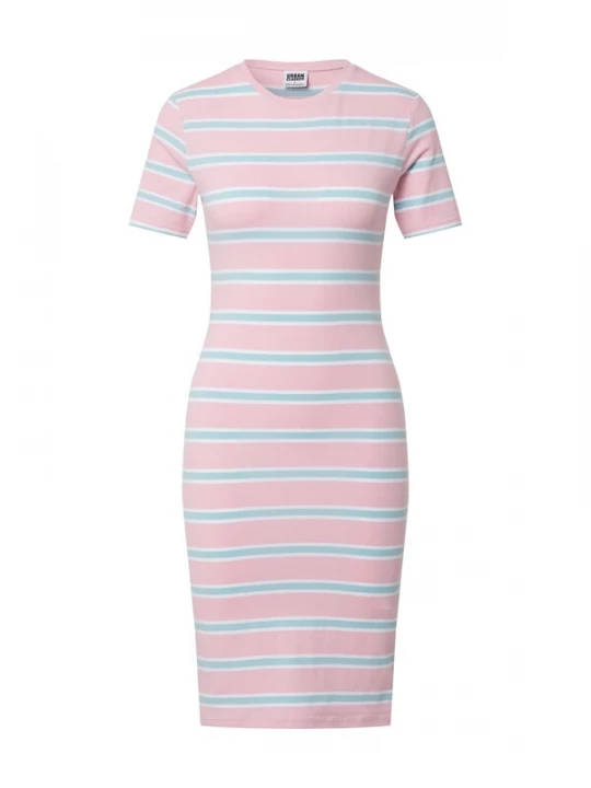 Foto van product Urban Classics Jurk opaal / rosa / wit