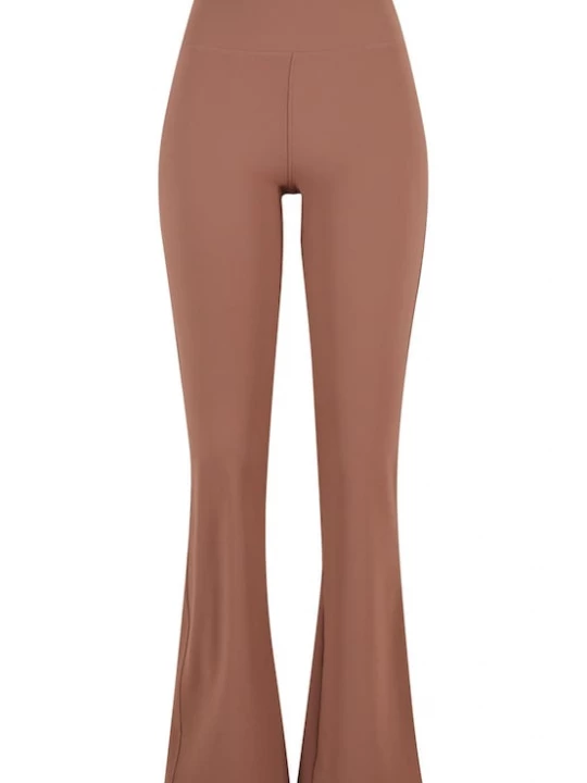 Foto van product Urban Classics Leggings ' Ladies Flared Leggings Rib ' lichtbruin