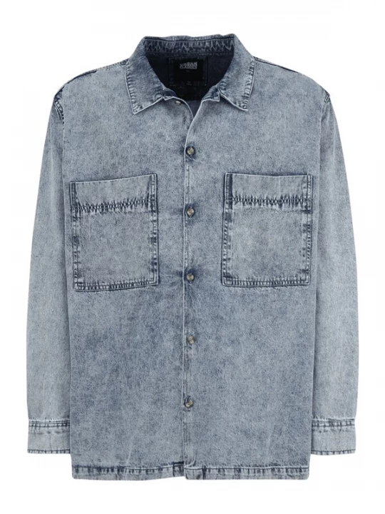 Foto van product Urban Classics Overhemd blauw denim