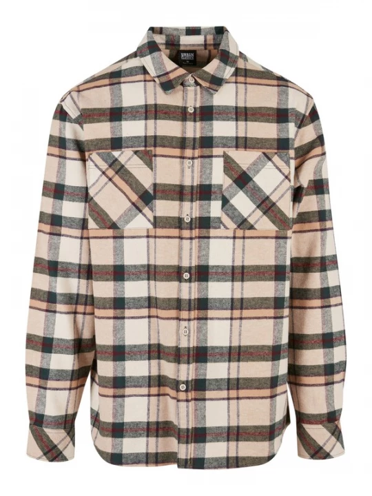 Foto van product Urban Classics Overhemd 'Mountain' beige / gemengde kleuren