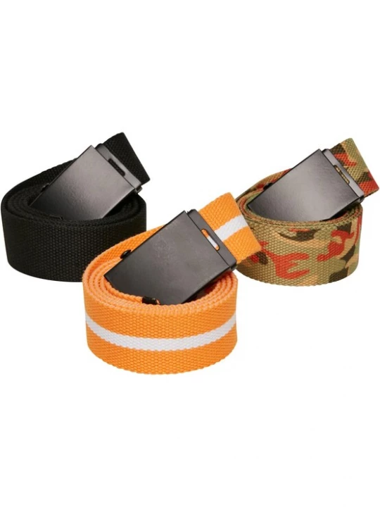Foto van product Urban Classics Riem kaki / lichtoranje / zwart / wit