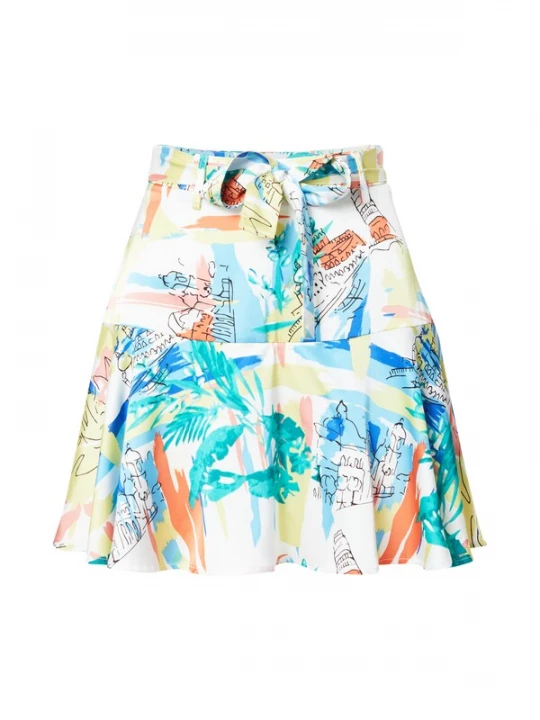 Foto van product Urban Classics Rok turquoise / pasteelgeel / oranje / rosa