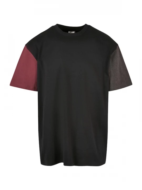 Foto van product Urban Classics Shirt donkerbruin / pastelrood / zwart