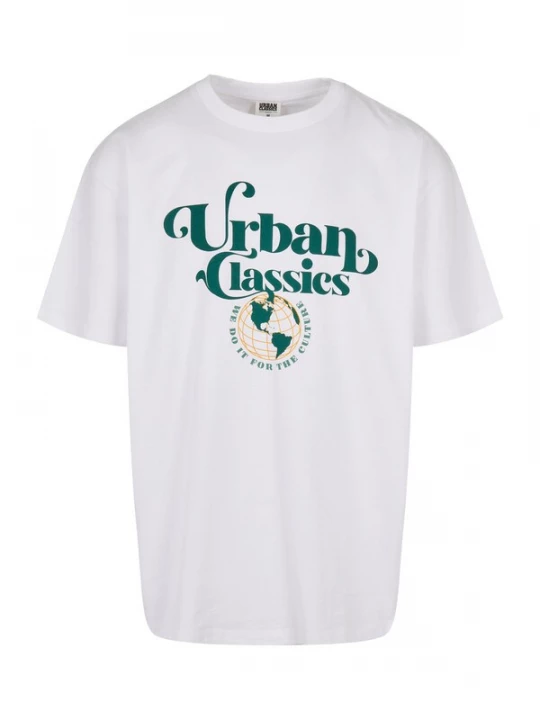 Foto van product Urban Classics Shirt donkergroen / oranje / wit
