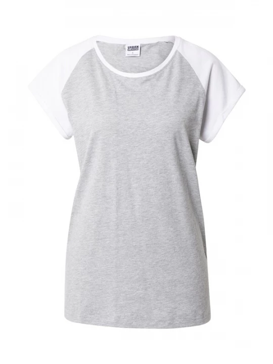 Foto van product Urban Classics Shirt grijs gemêleerd / wit